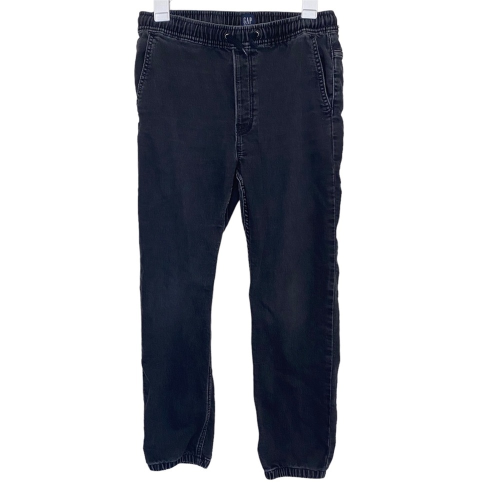 [gap] Dark Wash Black Drawstring Stretchy Joggers Women’s Size XL